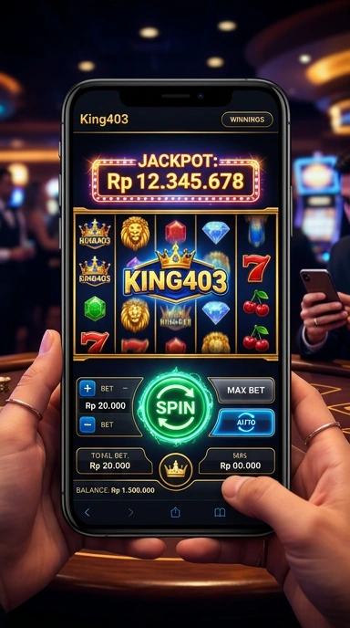 Tangkapan layar aplikasi dengan berbagai kategori di king403.